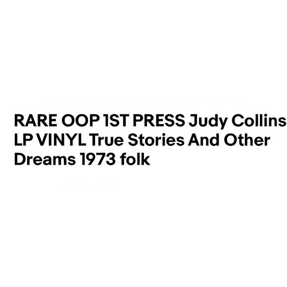 Judy Collins vinyl LOT of 3: whales & nightingales/true stories/Judith OOP - Picture 4 of 7